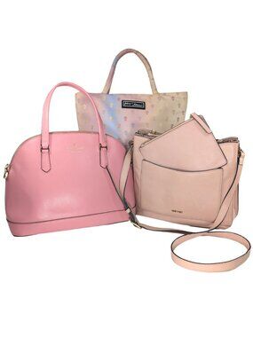 Pink Purse Bundle Kate Spade Sadie Betsey Johnson Lunch Tote Nine West READ